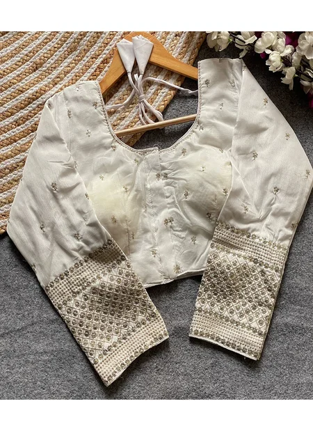 Star01 Vichitra Silk Embroidery Zari Sequence Work Blouse Online Wholesale